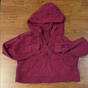 Burgundy Half-Zip Hoodie